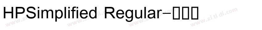 HPSimplified Regular字体转换